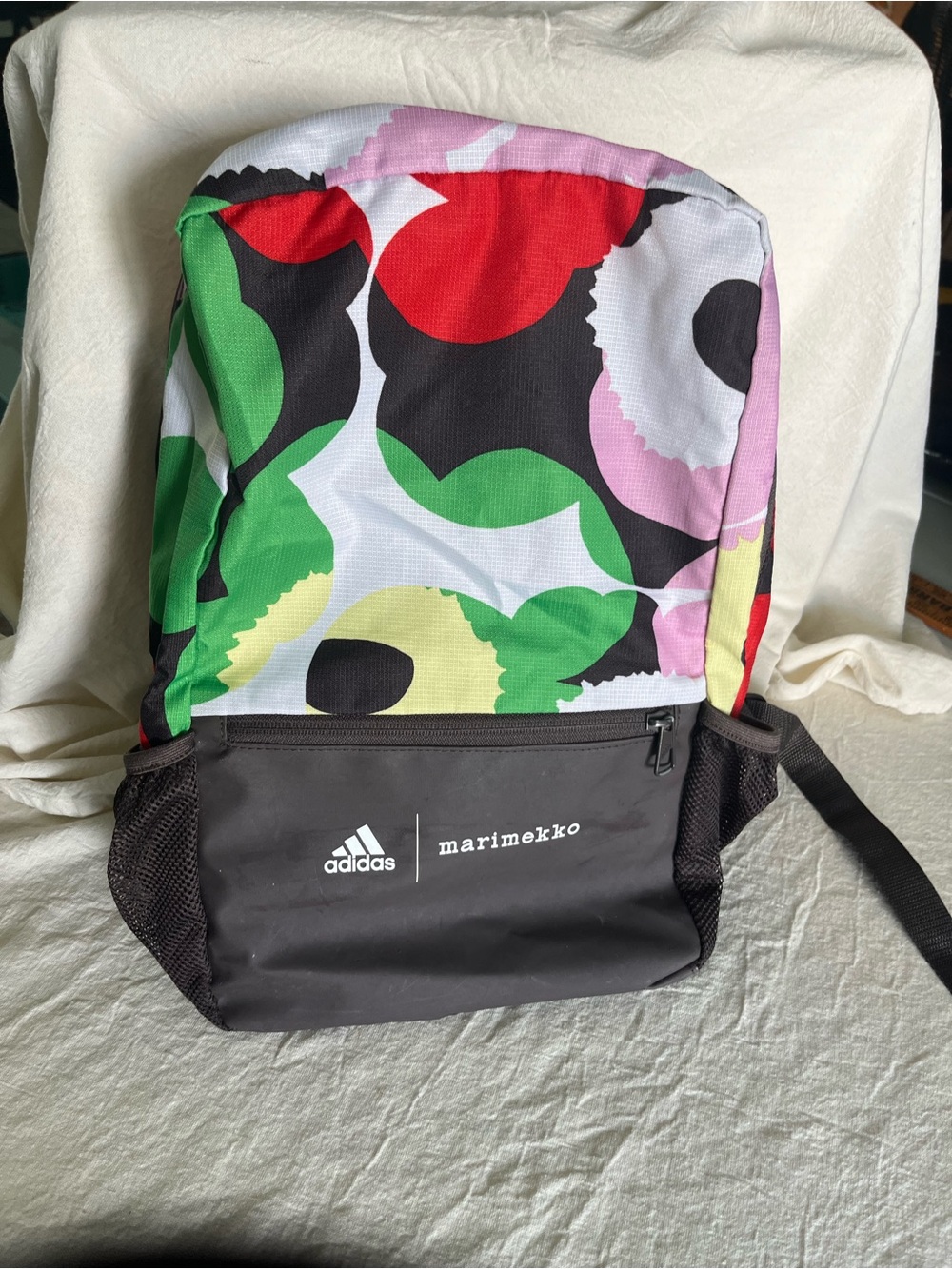 Marimekko x adidas Floral Backpack — Black, Red, Green, Pink, Yellow